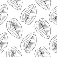leaf hand drawn seamless pattern with nature theme on white background vector