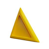 triangle 3d rendering icon illustration png