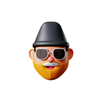 baard 3d renderen icoon illustratie png