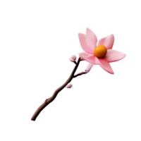 sakura 3d renderen icoon illustratie png