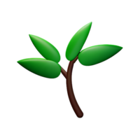 palm blad 3d renderen icoon illustratie png