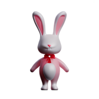 Pâques lapin 3d le rendu icône illustration png