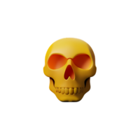 skull 3d icon illustration png