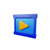 film 3d rendering icon illustration png