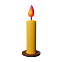 candle 3d rendering icon illustration png