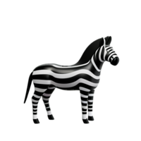 zebra 3d rendering icon illustration png