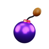 bomb 3d rendering icon illustration png