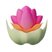 lotus 3d rendering icon illustration png