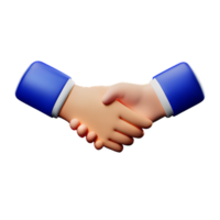 handshake 3d rendering icon illustration png