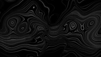 Grey refracted liquid linear pattern on black background video animation