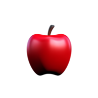 Pomme 3d le rendu icône illustration png