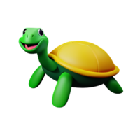 turtle 3d rendering icon illustration png