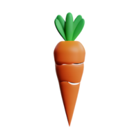 carrot 3d rendering icon illustration png