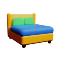 bed 3d rendering icon illustration png