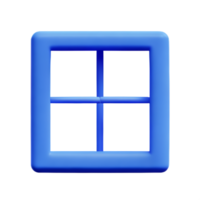 ventana 3d representación icono ilustración png