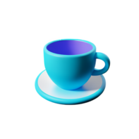 tazza 3d interpretazione icona illustrazione png