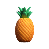 pineapple 3d rendering icon illustration png