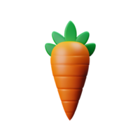 carrot 3d rendering icon illustration png