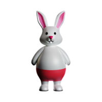 easter bunny  3d rendering icon illustration png