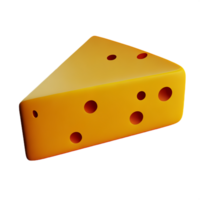 queso 3d representación icono ilustración png