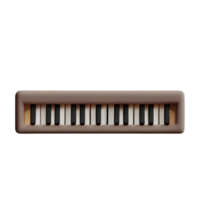 piano 3d rendering icon illustration png