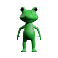 Frosch 3d Rendern Symbol Illustration png