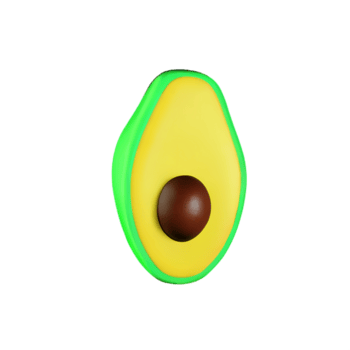 aguacate 3d representación icono ilustración png