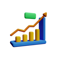 diagram 3d renderen icoon illustratie png