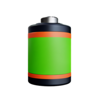 batteri 3d tolkning ikon illustration png