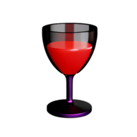 wijn glas 3d renderen icoon illustratie png