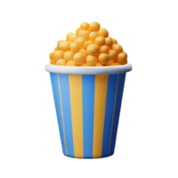 Popcorn 3d Rendern Symbol Illustration png