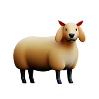 mouton 3d le rendu icône illustration png