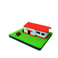 farm 3d rendering icon illustration png