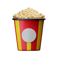 Popcorn 3d interpretazione icona illustrazione png