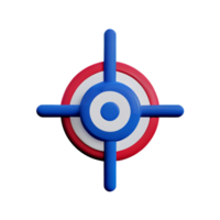 target 3d rendering icon illustration png