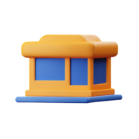 restaurant 3d renderen icoon illustratie png