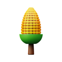 corn 3d rendering icon illustration png