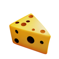 queso 3d representación icono ilustración png