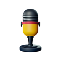 mic 3d tolkning ikon illustration png