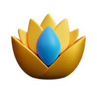 lotus 3d rendering icon illustration png