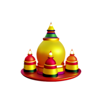 Diwali 3d interpretazione icona illustrazione png