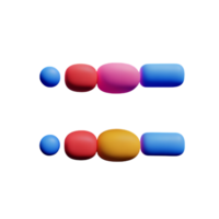 química 3d representación icono ilustración png