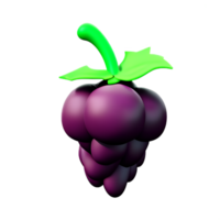 grape 3d rendering icon illustration png