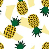 Pineapple seamless pattern for background. wrapping, or wallpaper vector