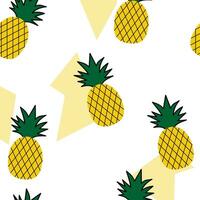 Pineapple seamless pattern for background. wrapping, or wallpaper vector