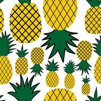 Pineapple seamless pattern for background. wrapping, or wallpaper vector