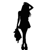 silhouette ragazza png trasparente sfondo