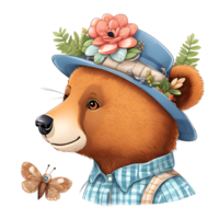 schattig bears clip art ontwerp, grappig bears clip art, schattig teddy beren, generatief ai png