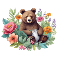 schattig bears clip art ontwerp, grappig bears clip art, schattig teddy beren, generatief ai png