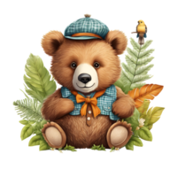 söt björnar ClipArt design, rolig björnar ClipArt, söt teddy björnar, generativ ai png